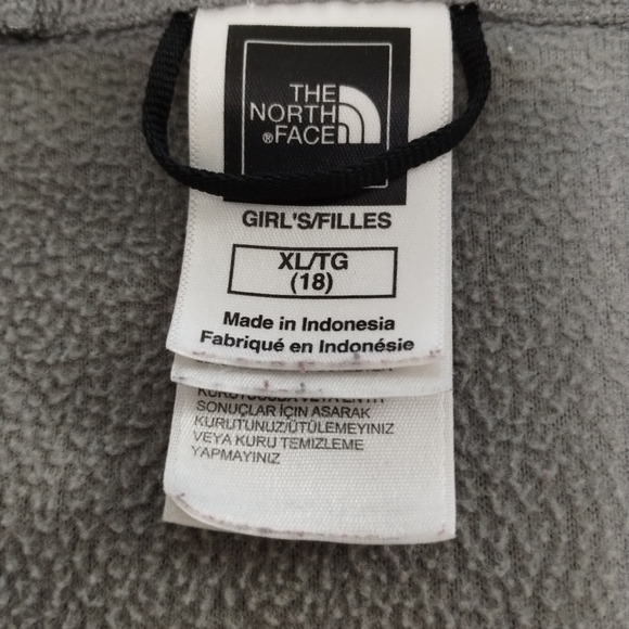 North Face Grey and Pink Fleece Zip Up - Picture 3 of 3